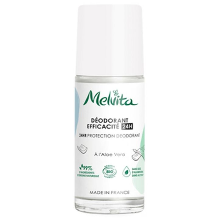 Déodorant efficacité 24h bio Melvita - roll on de 50 ml
