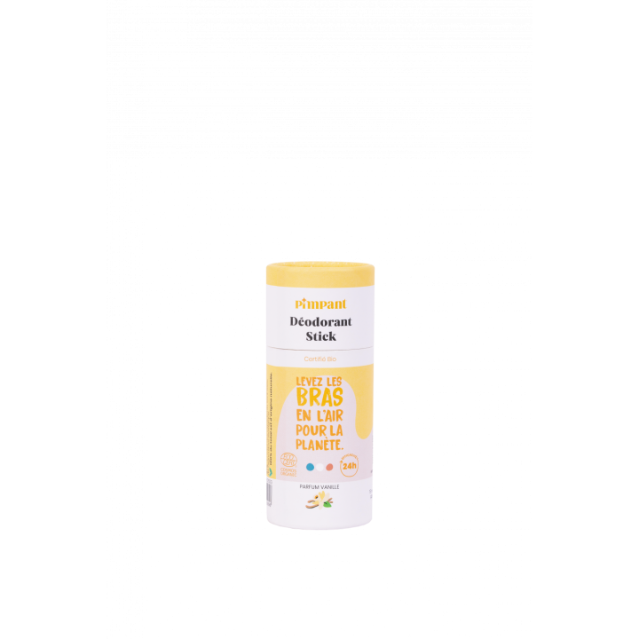 Déodorant solide parfum vanille bio Pimpant - stick de 50g