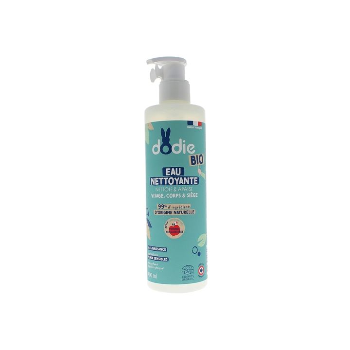 Eau nettoyante bio Dodie - flacon pompe de 400ml