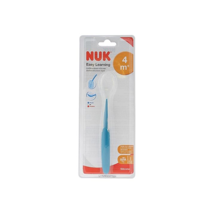 Easy Learning Cuillère douce silicone dès 4 mois NUK - une cuillère