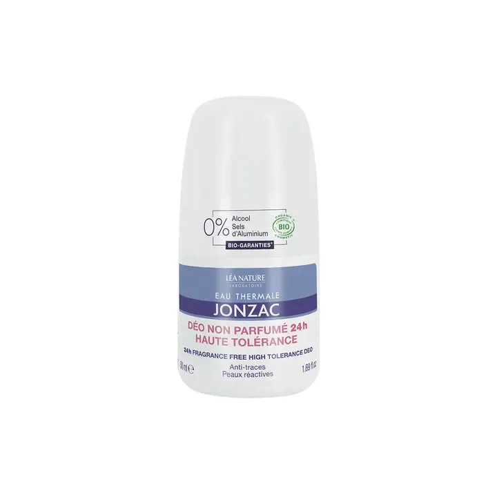 Déo non parfumé 24h haute tolérance bio Eau Thermale Jonzac - roll-on de 50ml
