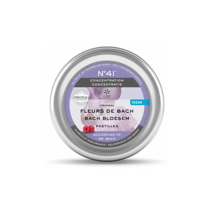 Pastilles Concentration "Clarté et endurance" Fleurs du Dr Bach Lemon pharma - boîte de 50 g