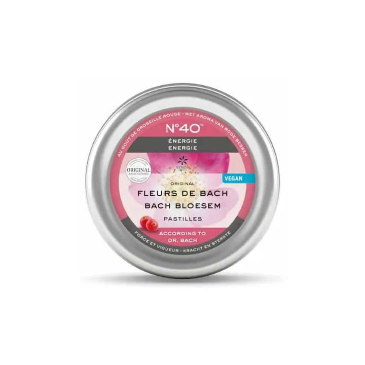 Pastilles Energie "force et vigueur" Fleurs du Dr Bach Lemon pharma - boîte de 50 g