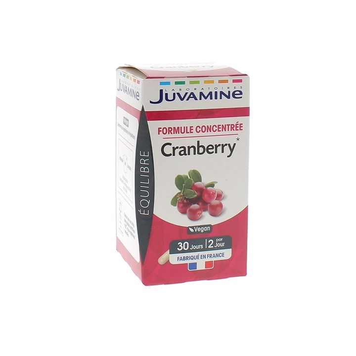 Formule Concentrée Cranberry Juvamine - boîte de 30 gélules