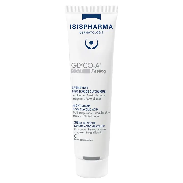 Glyco-A Soft peeling crème nuit 5,5% d'acide glycolique Isispharma - tube de 30ml