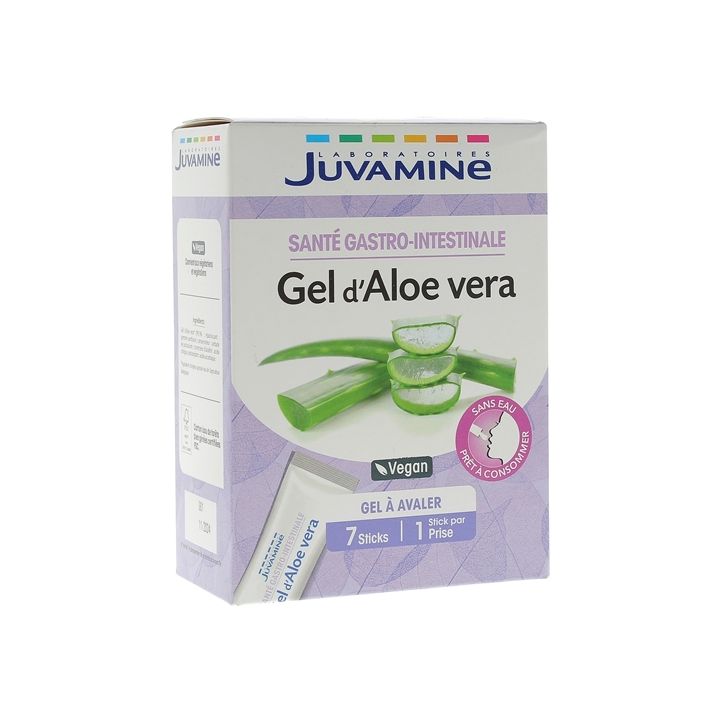 Gel d'Aloe vera Juvamine - boite de 7 sticks à avaler