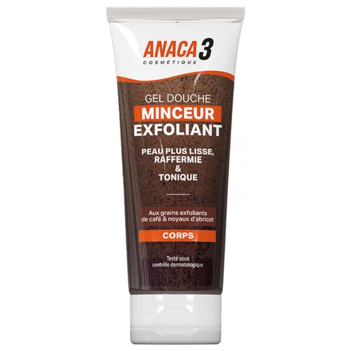 Gel douche minceur exfoliant Anaca3 - tube de 220 ml