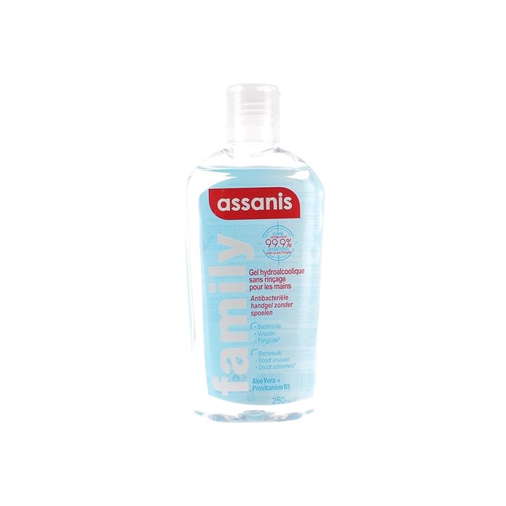 Gel mains hydroalcoolique pocket parfum neutre Assanis - flacon de 250ml