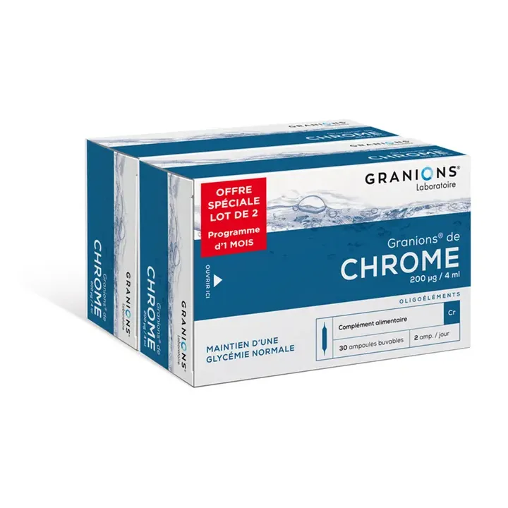 Granions Chrome - lot de 2 boites de 30 ampoules buvables