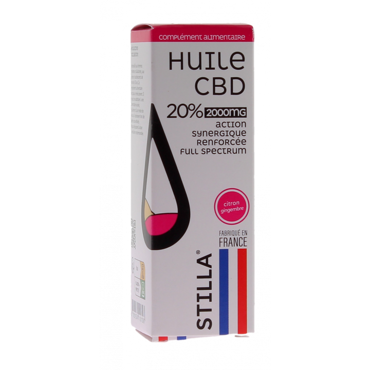 Huile CBD Citron-gingembre 20% Stilla - flacon de 10ml