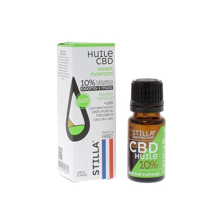 Huile CBD Sweet Morning poire-vanille 10% Stilla - flacon de 10ml
