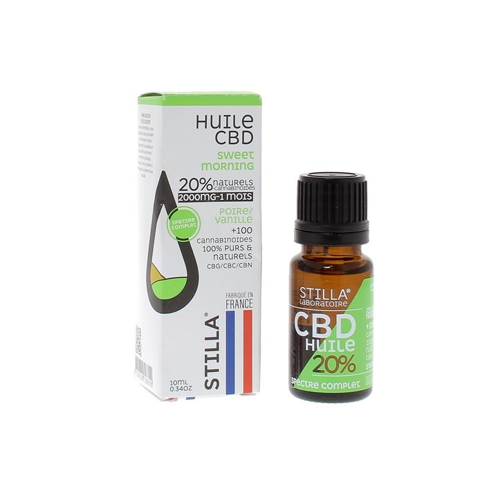 Huile CBD Sweet Morning poire-vanille 20% Stilla - flacon de 10ml