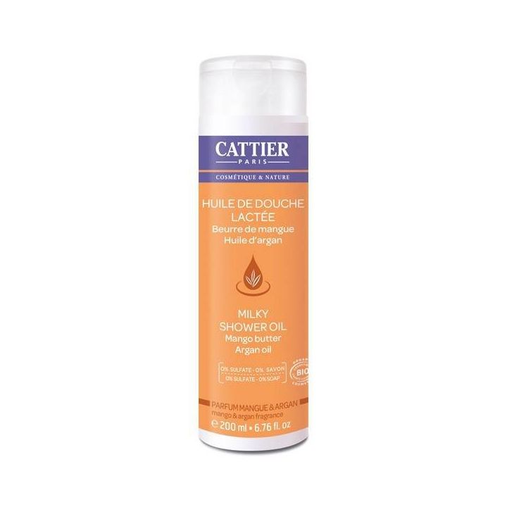 Huile de douche lactée BIO Cattier - flacon 200 ml