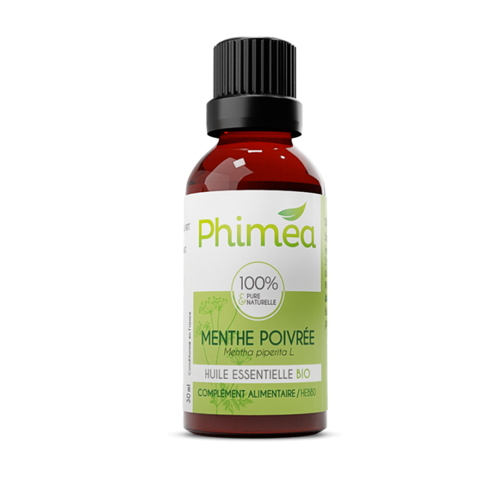 Huile essentielle de menthe poivrée bio Phimea - flacon de 30 ml