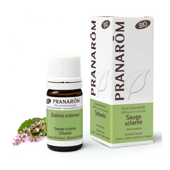 Huile essentielle sauge sclarée bio Pranarôm - flacon de 5ml