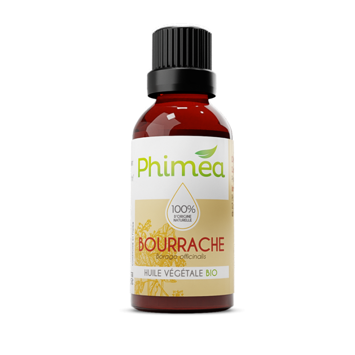 Huile végétale de bourrache bio Phimea - flacon de 50 ml