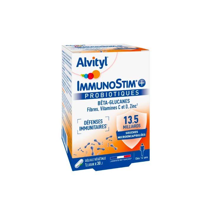 ImmunoStim probiotiques Alvityl - boîte de 30 gélules