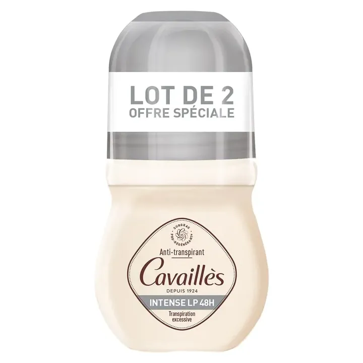 Intense-LP déo-bille transpiration intense Rogé Cavaillès - lot de 2 roll-on de 40 ml