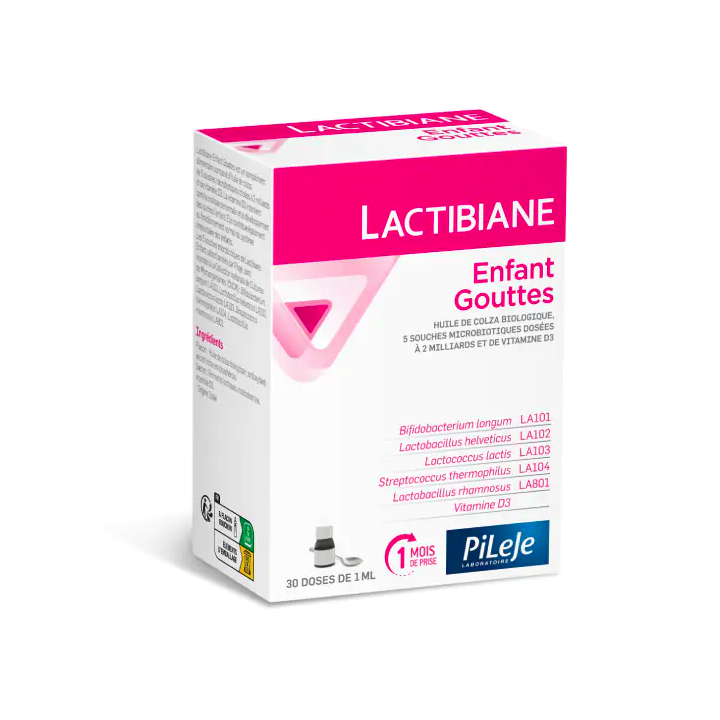 Lactibiane enfant gouttes microbiote Pileje - flacon de 30 ml