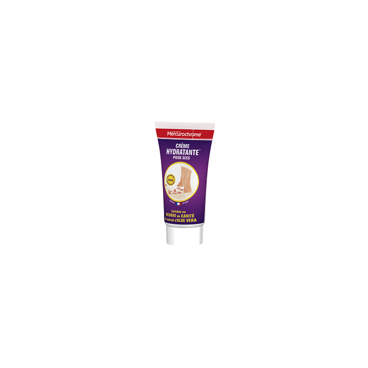 Crème hydratante pour les pieds Mercurochrome - tube de 150 ml