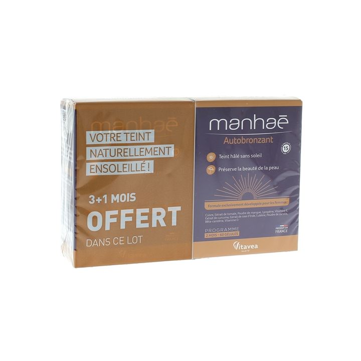 Manhaé Autobronzant Vitavea - lot de 2 boîte de 60 gélules