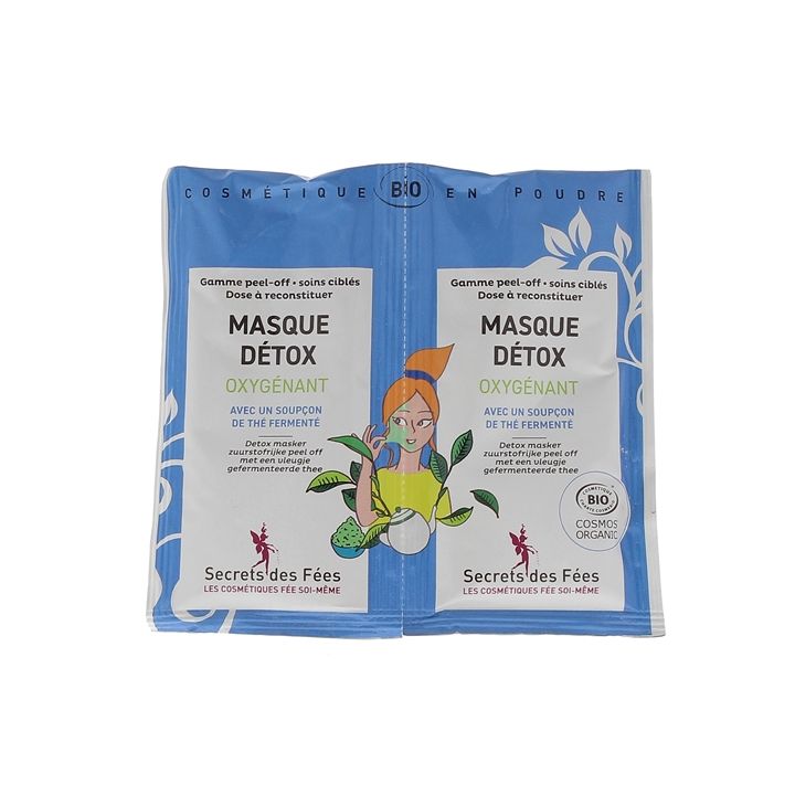 Masque détox oxygénant Secrets des Fées - 2 masques de 8g