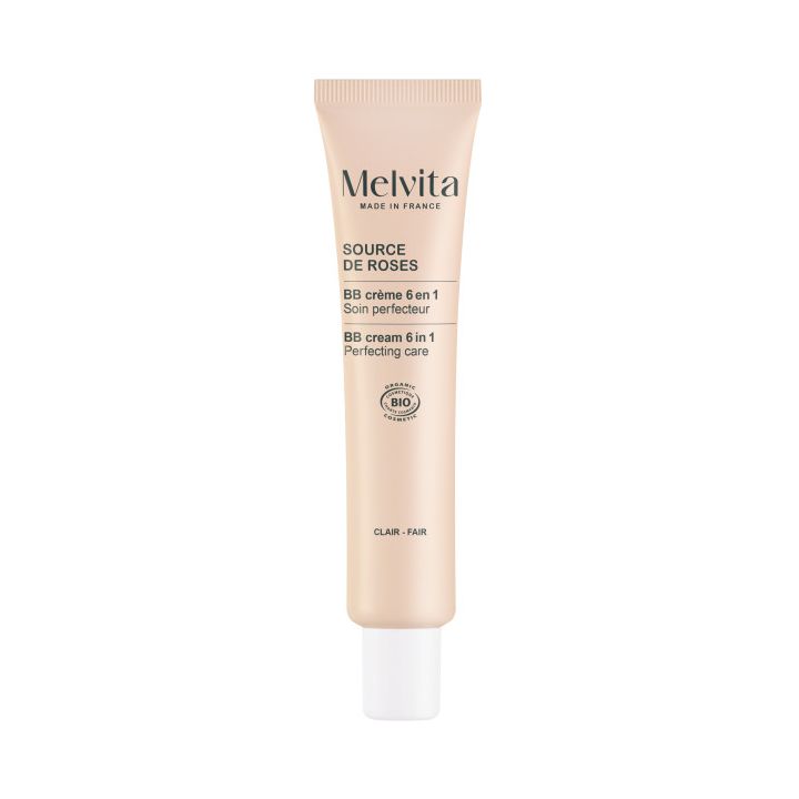 Source de Roses BB crème 6 en 1 bio teinte claire Melvita - tube de 40ml
