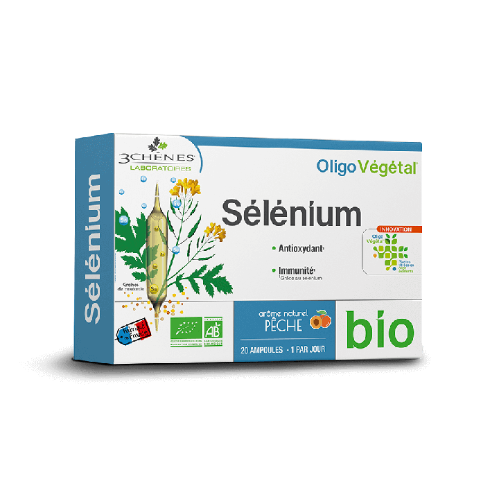 OligoVégétal Sélénium bio Les 3 Chênes - boîte de 20 ampoules de 10ml