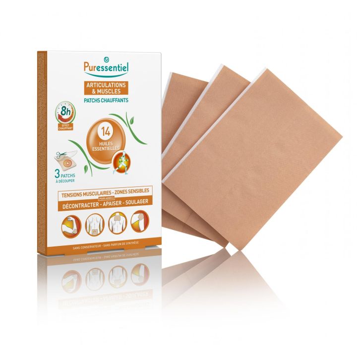 Patch chauffant articulations et muscles Puressentiel - 2 patchs