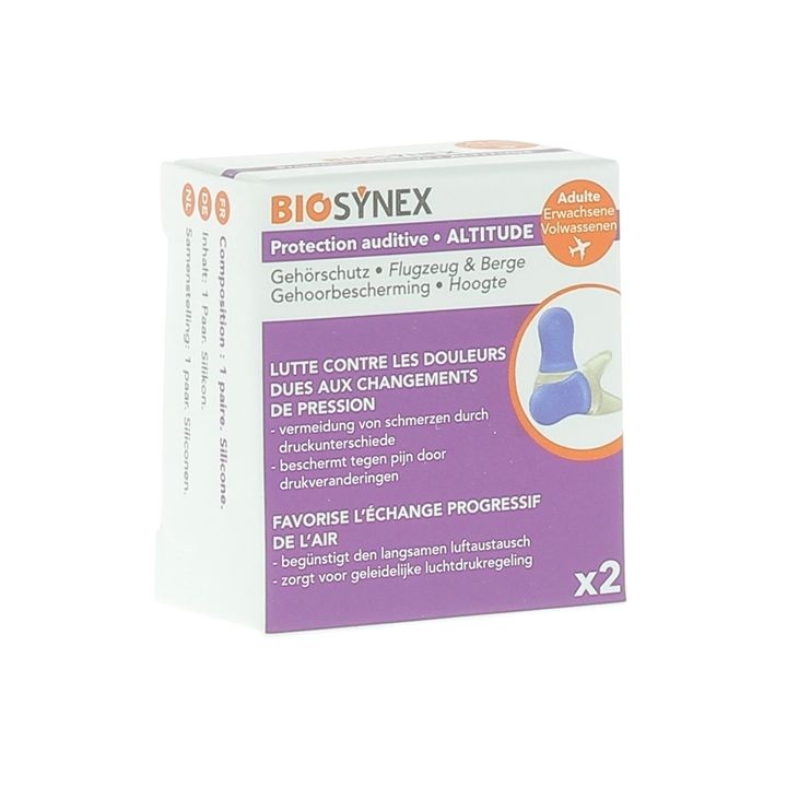 Protection auditive altitude adulte Biosynex - boîte d'une paire