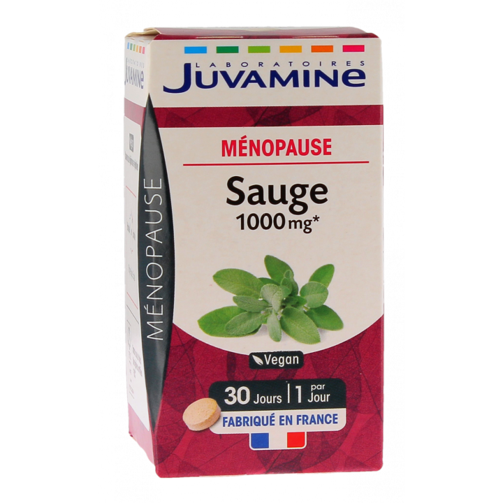 Sauge 1000 mg Juvamine - boîte de 30 comprimés