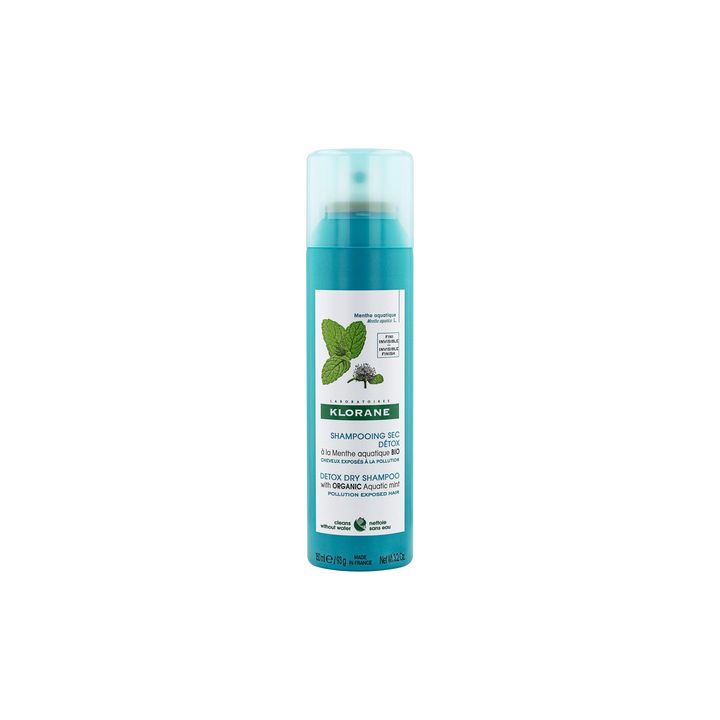 Shampooing sec détox menthe aquatique bio Klorane - spray de 150 ml