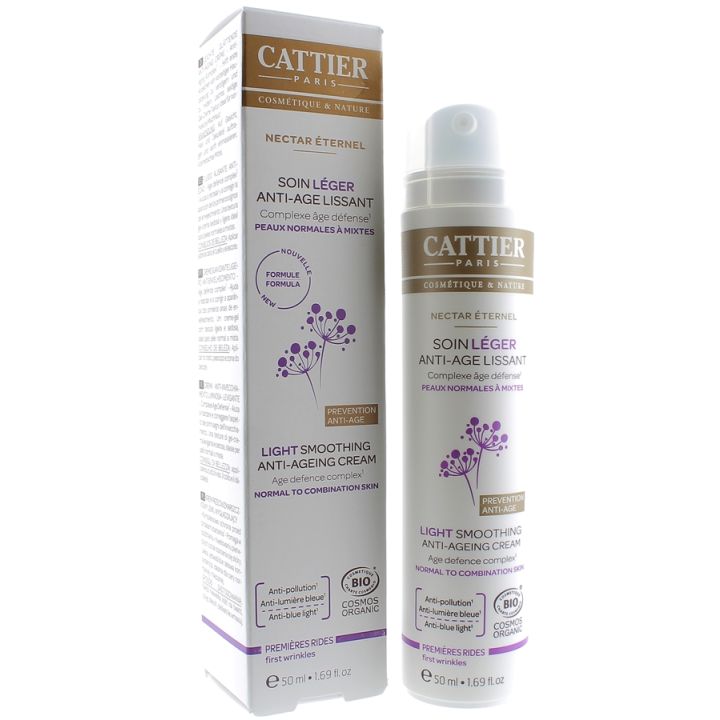 Soin léger anti-âge lissant Nectar Éternel Cattier - flacon pompe de 50 ml