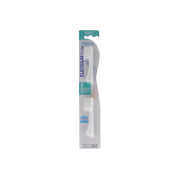 Style Electric Brossettes recharges souple Elgydium - lot de 2 brossettes