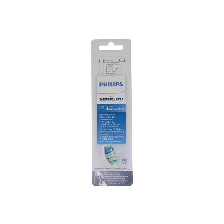 Têtes de brosse Optimal Plaque Defence C2 Sonicare HxHX9022/2 Philips - lot de 2 têtes de brosse