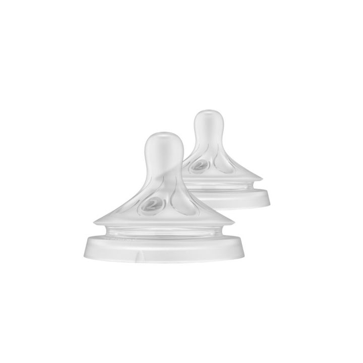Tétine Natural Response débit moyen nouveau-né 0 mois + Avent - lot de 2 tétines
