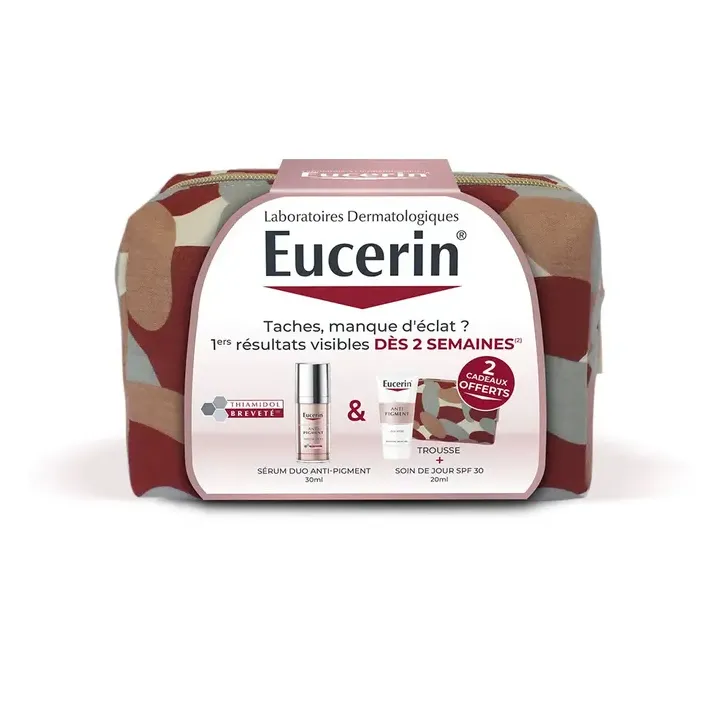 Trousse anti-pigment sérum DUO Eucerin - flacon-pompe de 30ml + soin de jour 20ml et trousse offerte