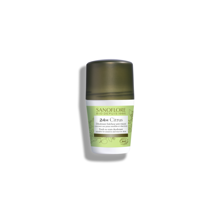 Vent de citrus déodorant 24h Sanoflore - roll-on de 50 ml