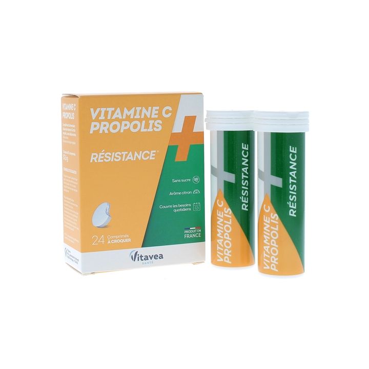 Vitamine C + Propolis Résistance Vitavea - boite de 24 comprimés à croquer