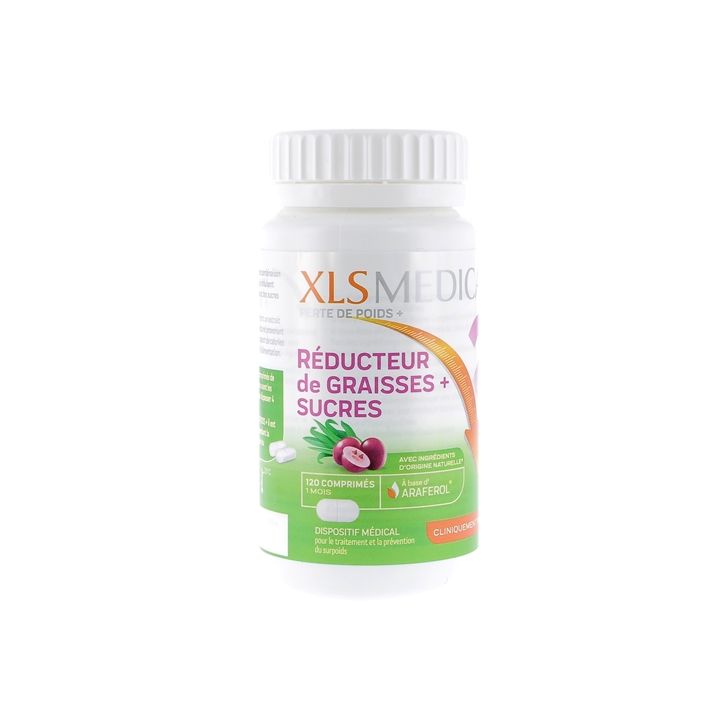 Perte de poids+ Réducteur de graisses + sucres XL-S Medical - boîte de 120 comprimés