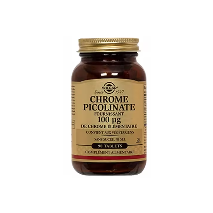 Chrome Picolinate 100 µg Solgar - pot de 90 tablets