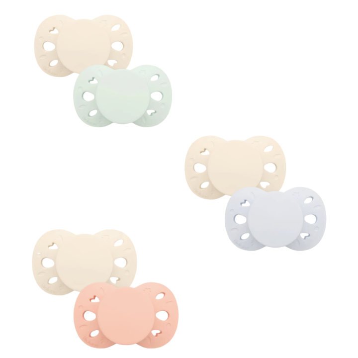 Sucettes anatomique 6-18 mois unies Biolane - lot de 2 sucettes