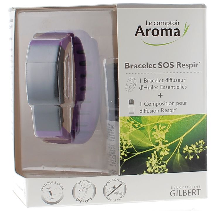 Bracelet SOS Respir' Le comptoir Aroma - 1 bracelet