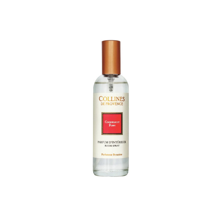 Parfum d'intérieur coquelicot poppy Collines de Provence - spray de 100ml