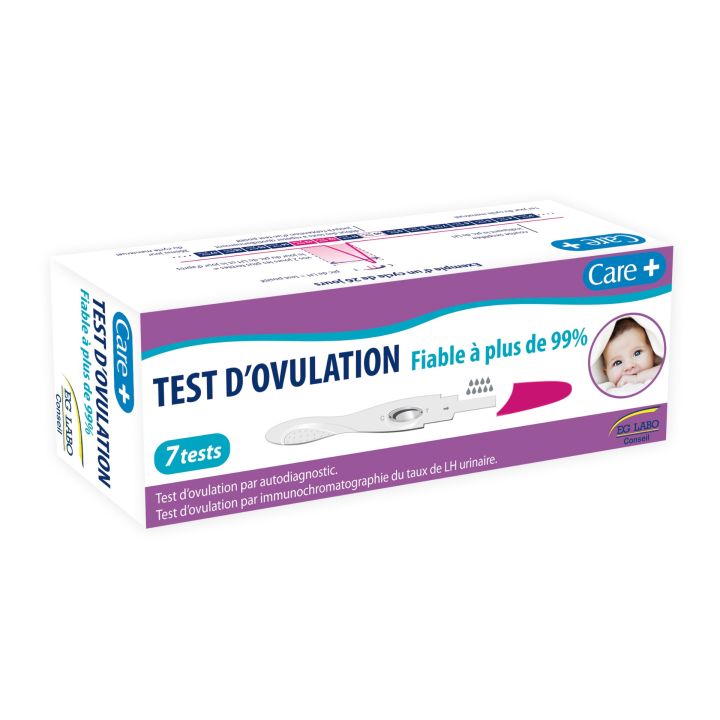 Test d'ovulation care+ EG Labo - boite de 7 tests