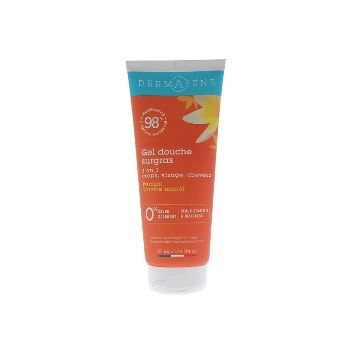 Dermasens gel douche surgras Tendre monoï Marque verte - tube de 200 ml