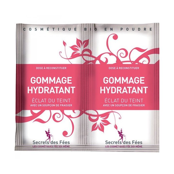Gommage hydratant éclat du teint BIO Secrets des fées - 2 sachets