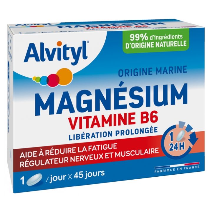 Magnésium Vitamine B6 Alvityl - boite de 45 comprimés
