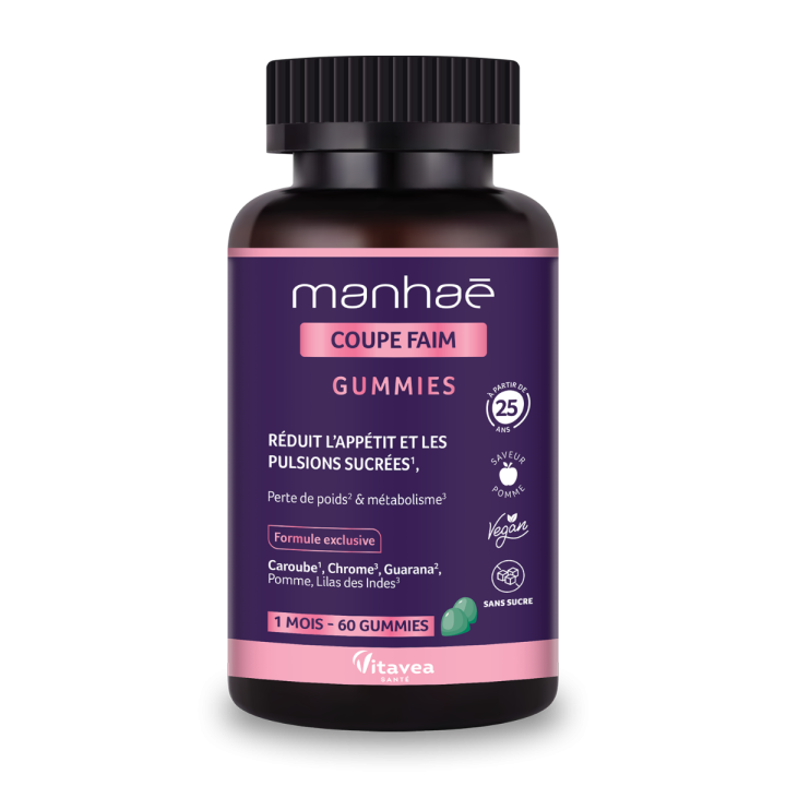 Manhaé Coupe-faim Vitavea - pot de 60 gummies