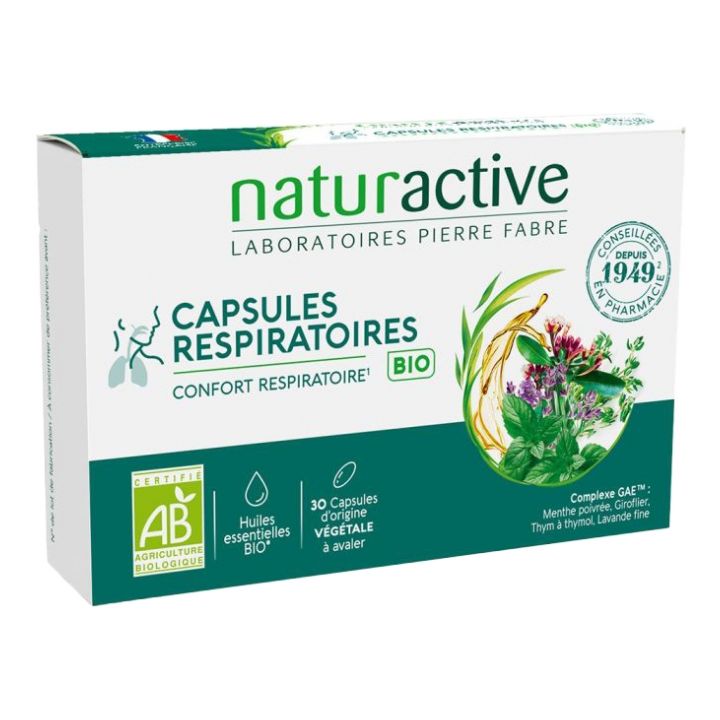 Capsules respiratoires bio Naturactive - boite de 30 capsules
